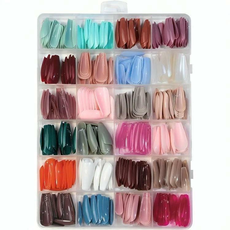 2 in 1 Makeup Accessories Deal: 576 Pcs Fake Nails with Nail Glue