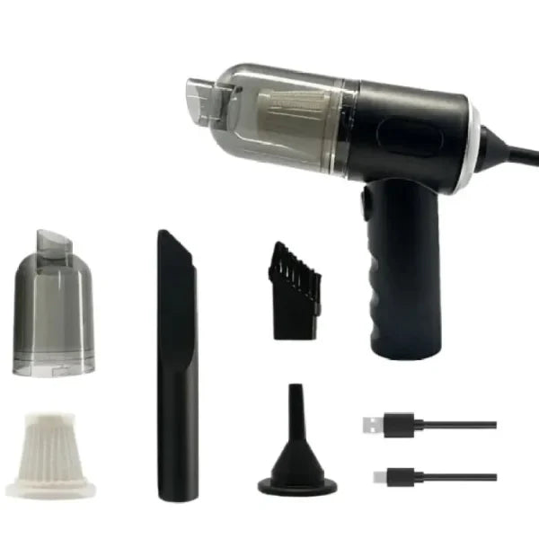 3 In 1 Portable Vacuum Cleaner- Durable Wireless Vacuum -duster Blower Air Pump- High Power Strong Suction Vacuum Cleaner For Home, Laptop, Vehicle Interior Cleaner